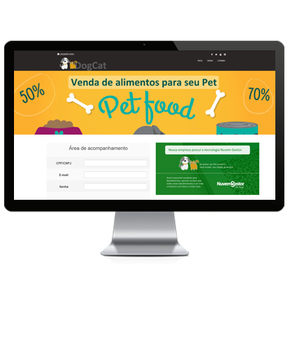 Sistema para PetShop e veterinarios. Loja PetShop Nuvem Gestor